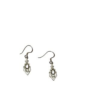 Elegant Silver Filigree Drop Earrings